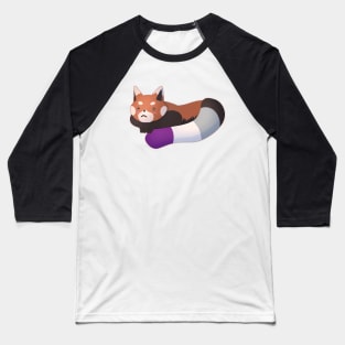 Asexual Pride Red Panda Baseball T-Shirt